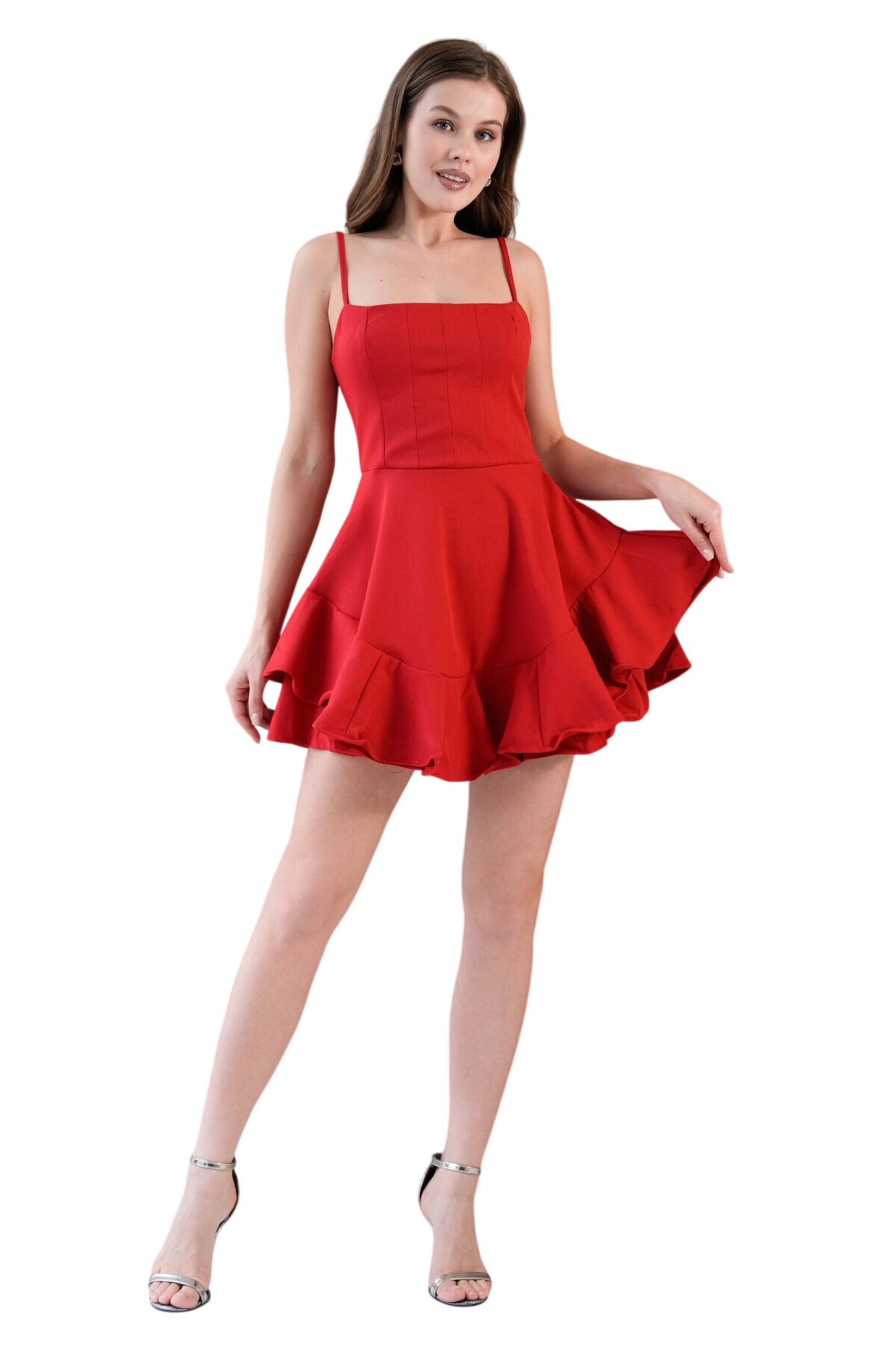 WOMAN VISION Kleid in Rot: Vorderseite