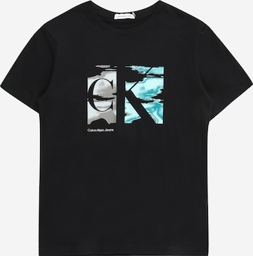 Calvin Klein Jeans T-shirt 'Serenity' i svart: framsida