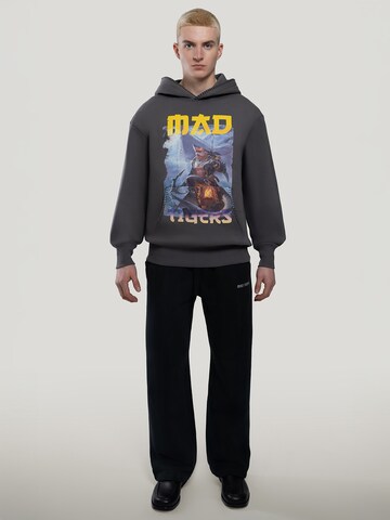 MAD TIGERS Sweatshirt 'Dark Oceans' in Grey