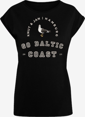 F4NT4STIC Shirt 'Möwe Knut & Jan Hamburg' in Zwart: voorkant