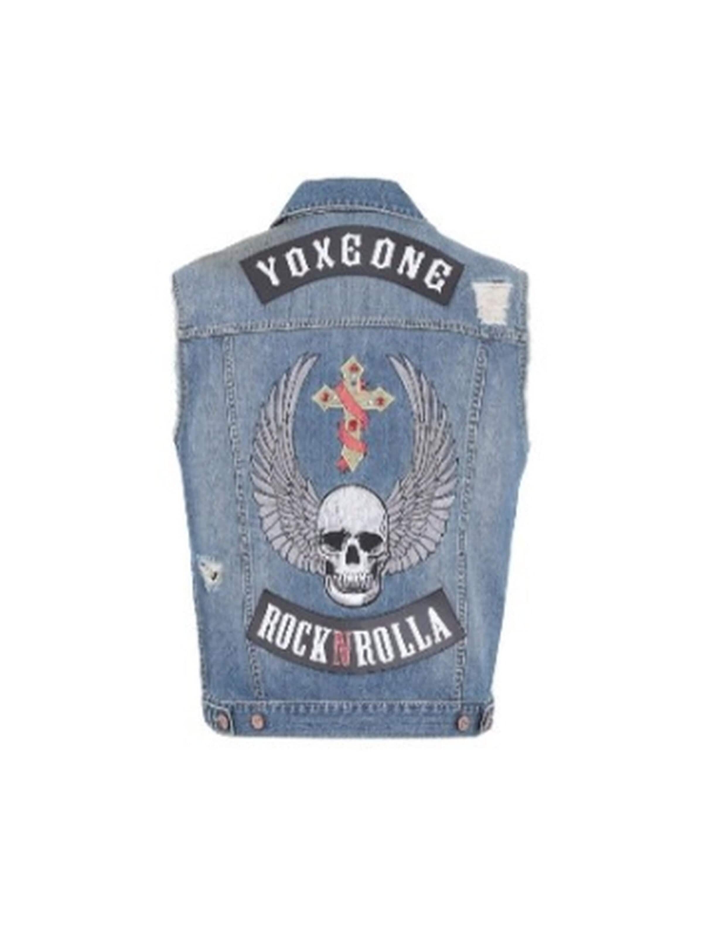 Yoxeone - Chaleco 'HELL RIDERS' en azul