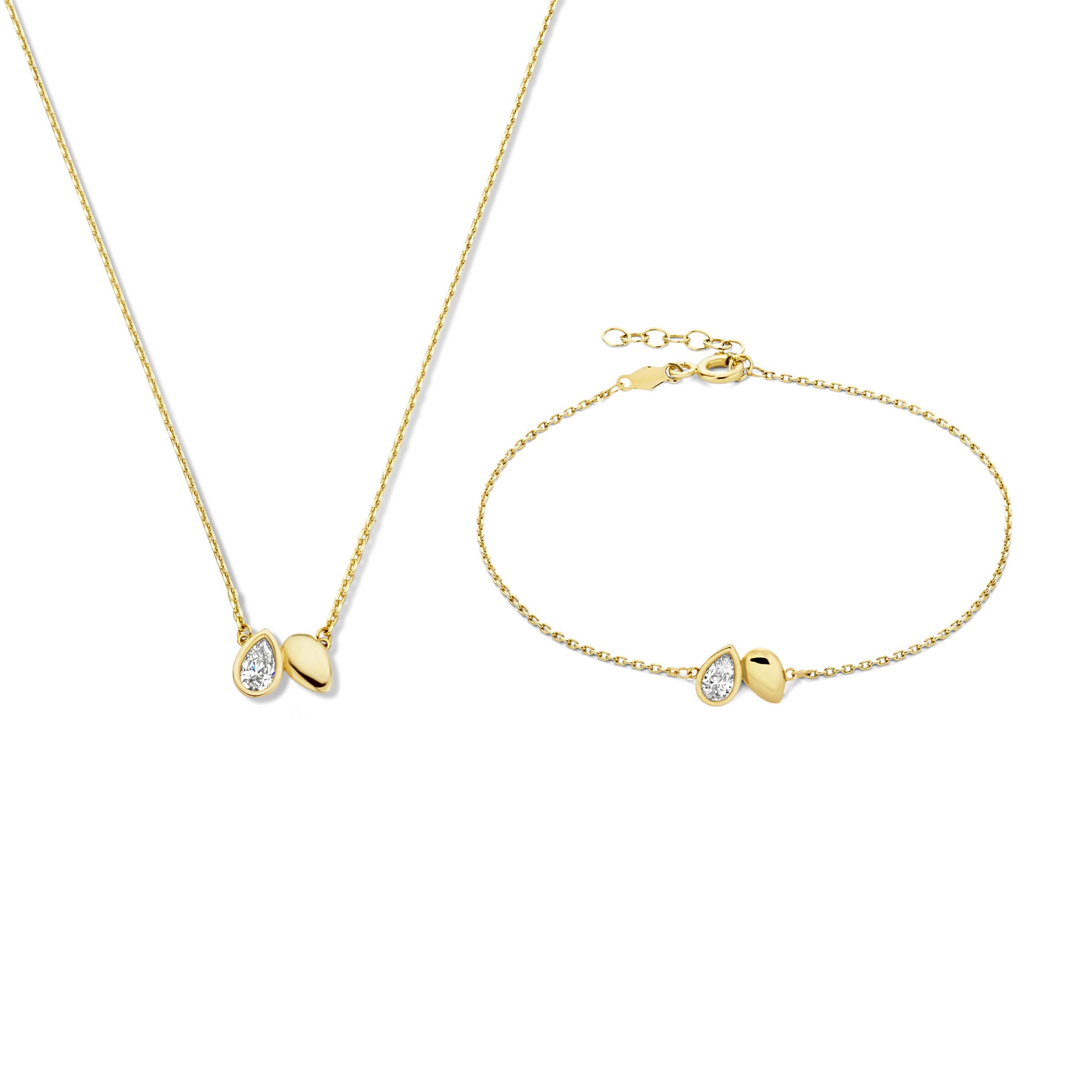 Beloro Jewels Schmuckset in Gold: Vorderseite
