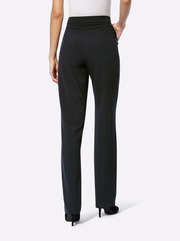 Regular Pantalon à plis heine en noir