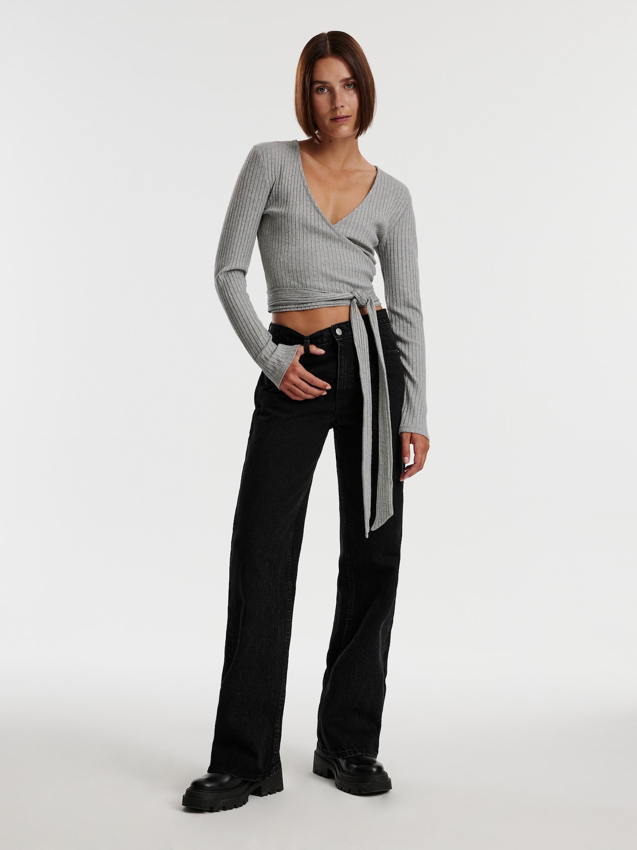 EDITED Shirt 'Sabrina' Grijs gemêleerd