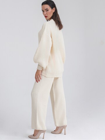 FRESHLIONS Pantsuit 'Miamore' in Beige