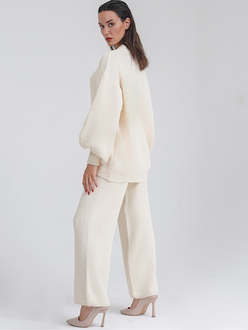 FRESHLIONS Pantsuit 'Miamore' in Beige