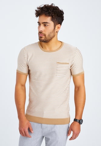 Leif Nelson Shirt in Bruin: voorkant