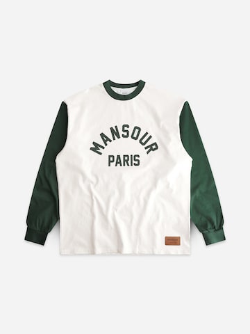 Mansour Shirt 'Paris College Baseball Longsleeve'‌‌‌‌ in Grün: Vorderseite