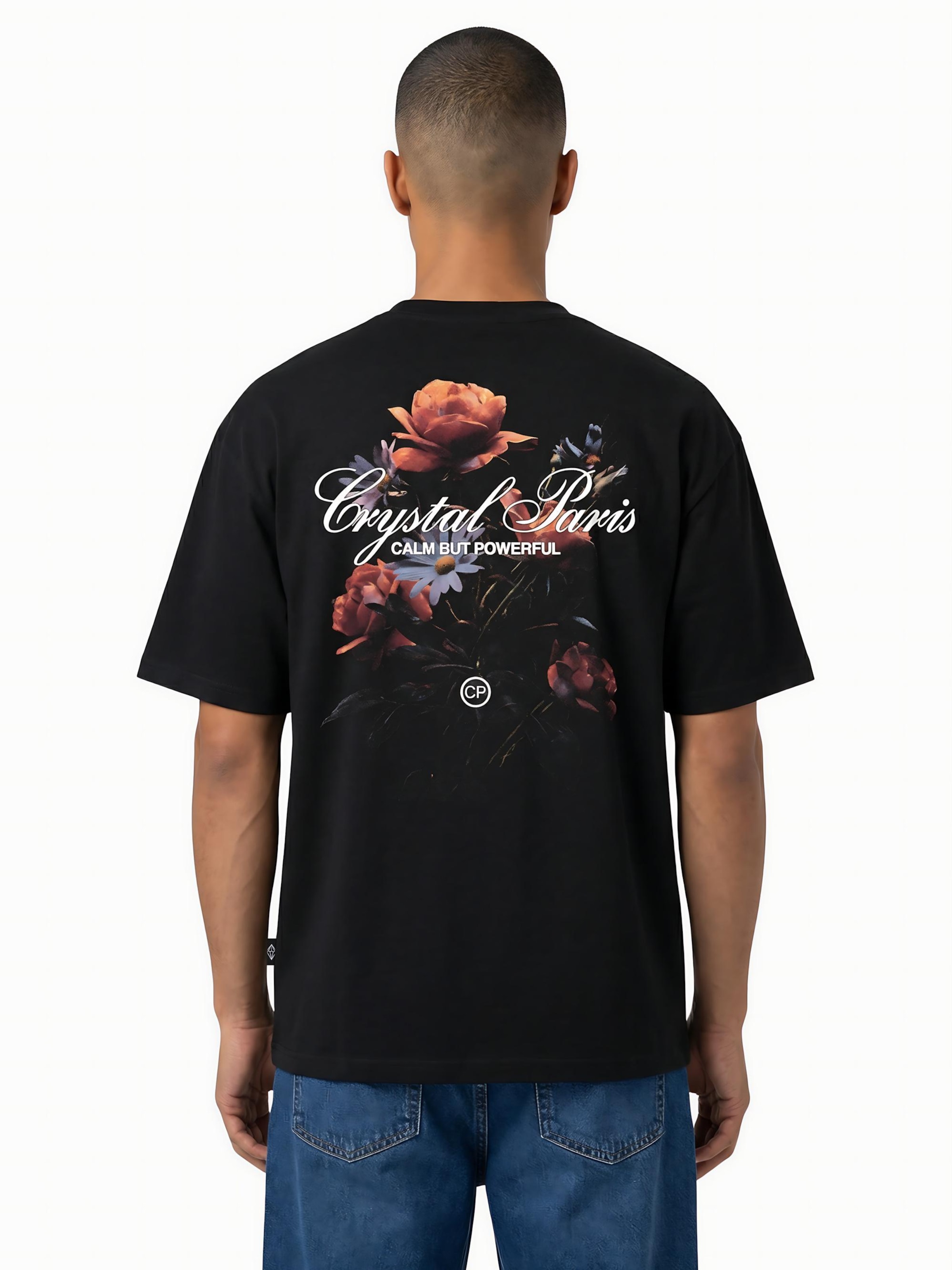 Crystal Paris Shirt 'Flower' in Black