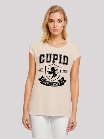 T-shirt 'Cupid University Valentinstag' F4NT4STIC en beige : devant