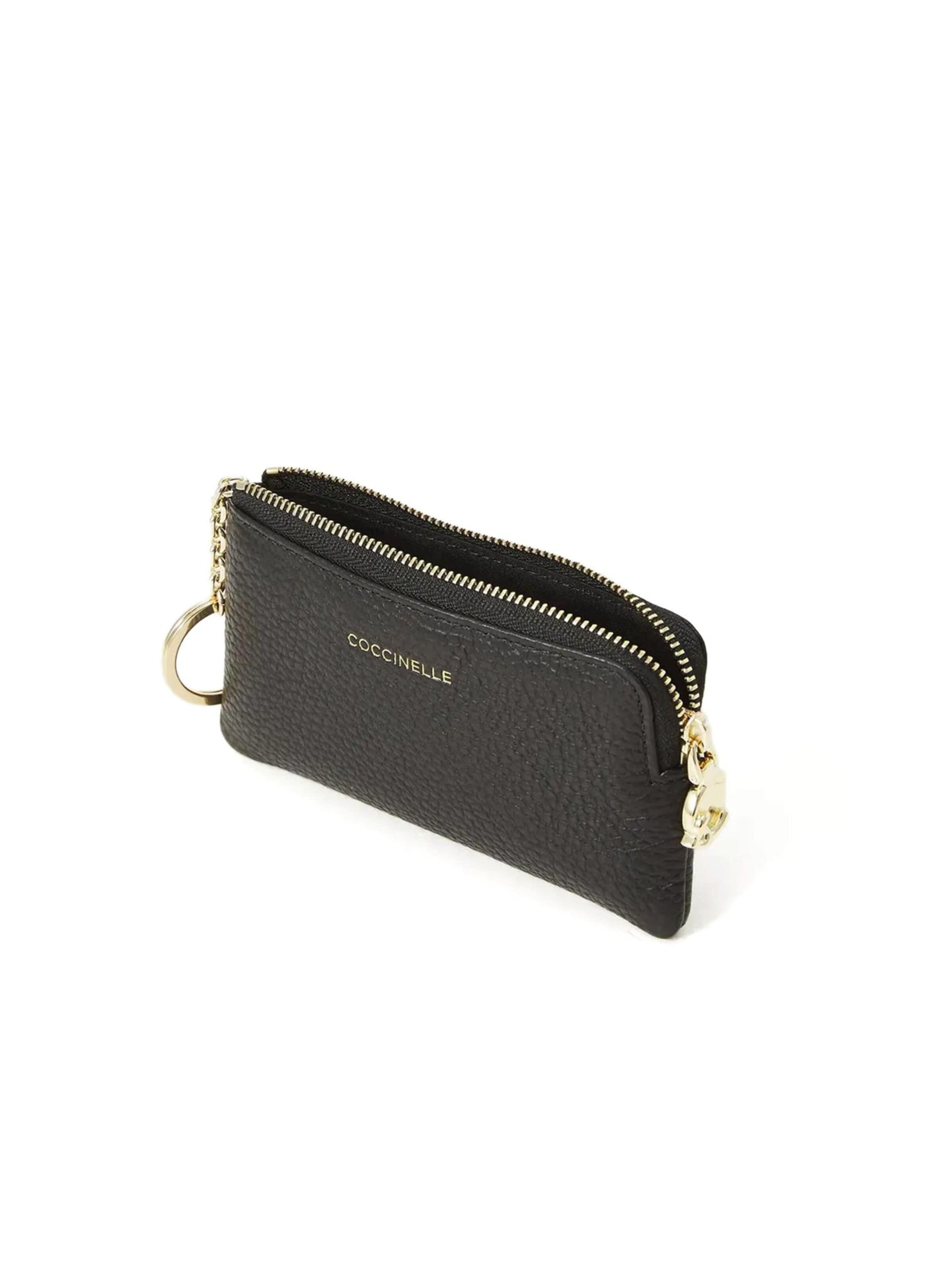 Borsa a mano 'Coccinelle C-Me Softy Coin Purse Grained Leather' di Coccinelle in nero