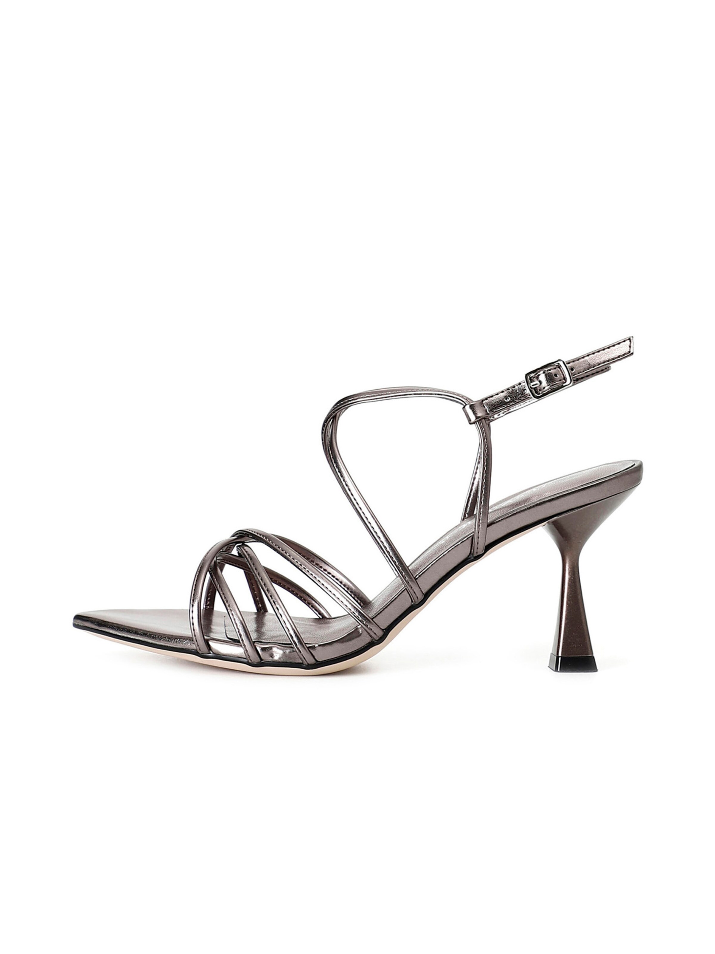 Sandalo di CAFè NOIR in argento: frontale