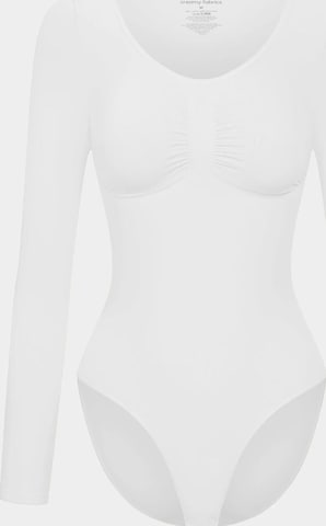 Body modelant 'Bodysuit Sculpting Shapewear Longsleeve mit Slip' cfab (formerly creamy fabrics) en blanc : devant