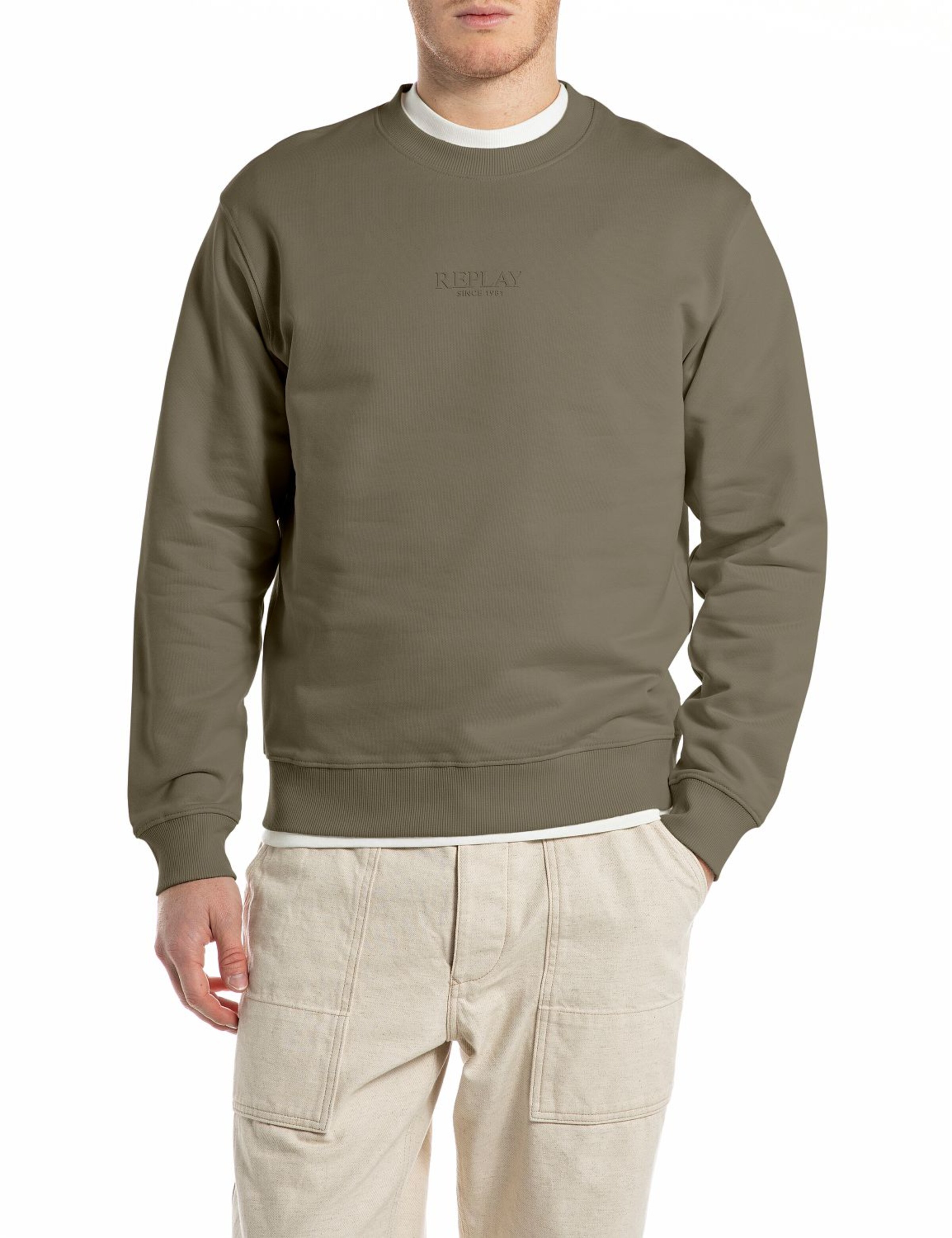 REPLAY Sweatshirt in Green: front