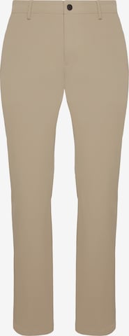 Pantalon chino Boggi Milano en beige : devant