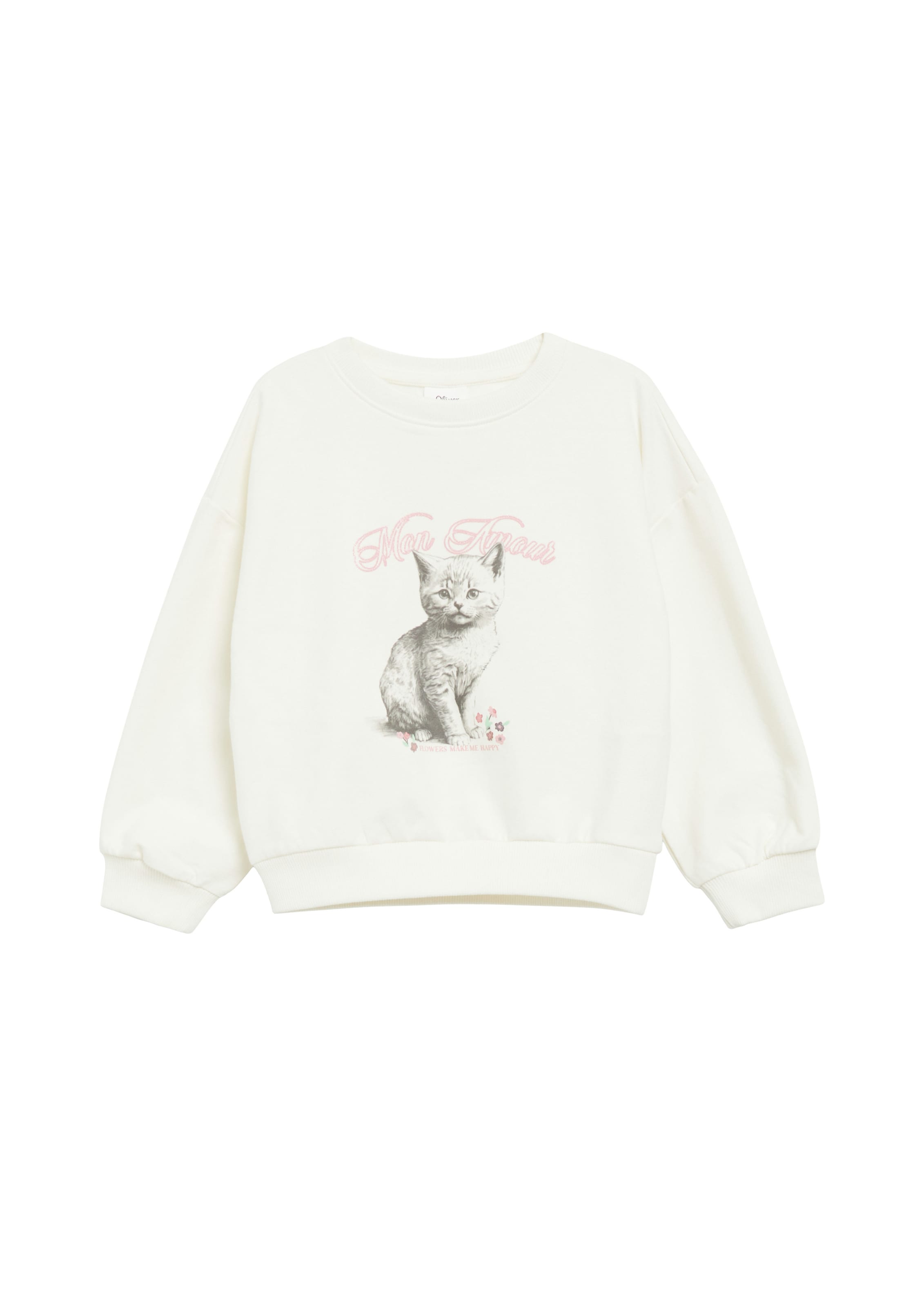 s.Oliver Sweatshirt in Beige: voorkant