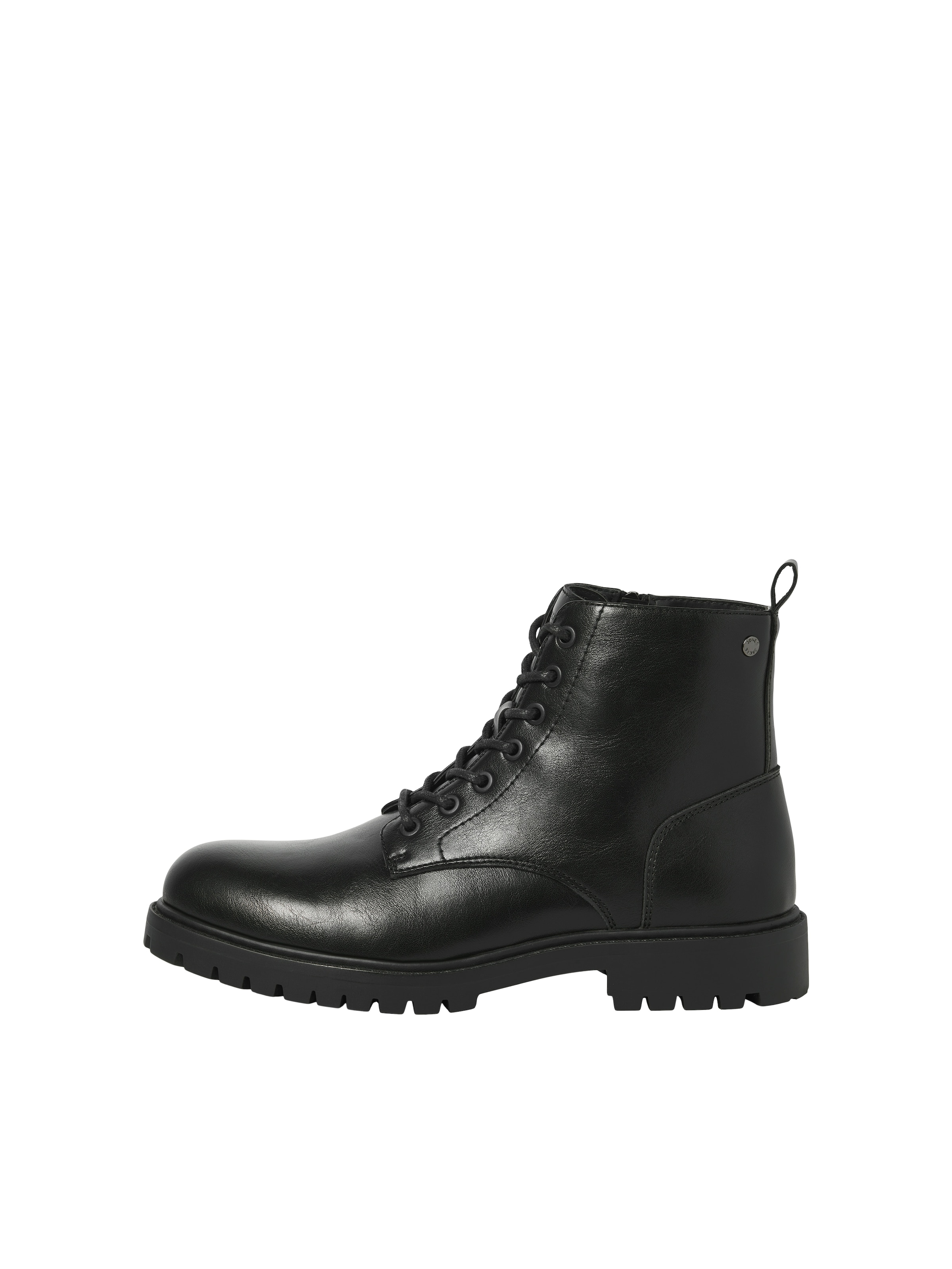 JACK & JONES Lace-Up Boots 'JFWBRANDON' in Black: front