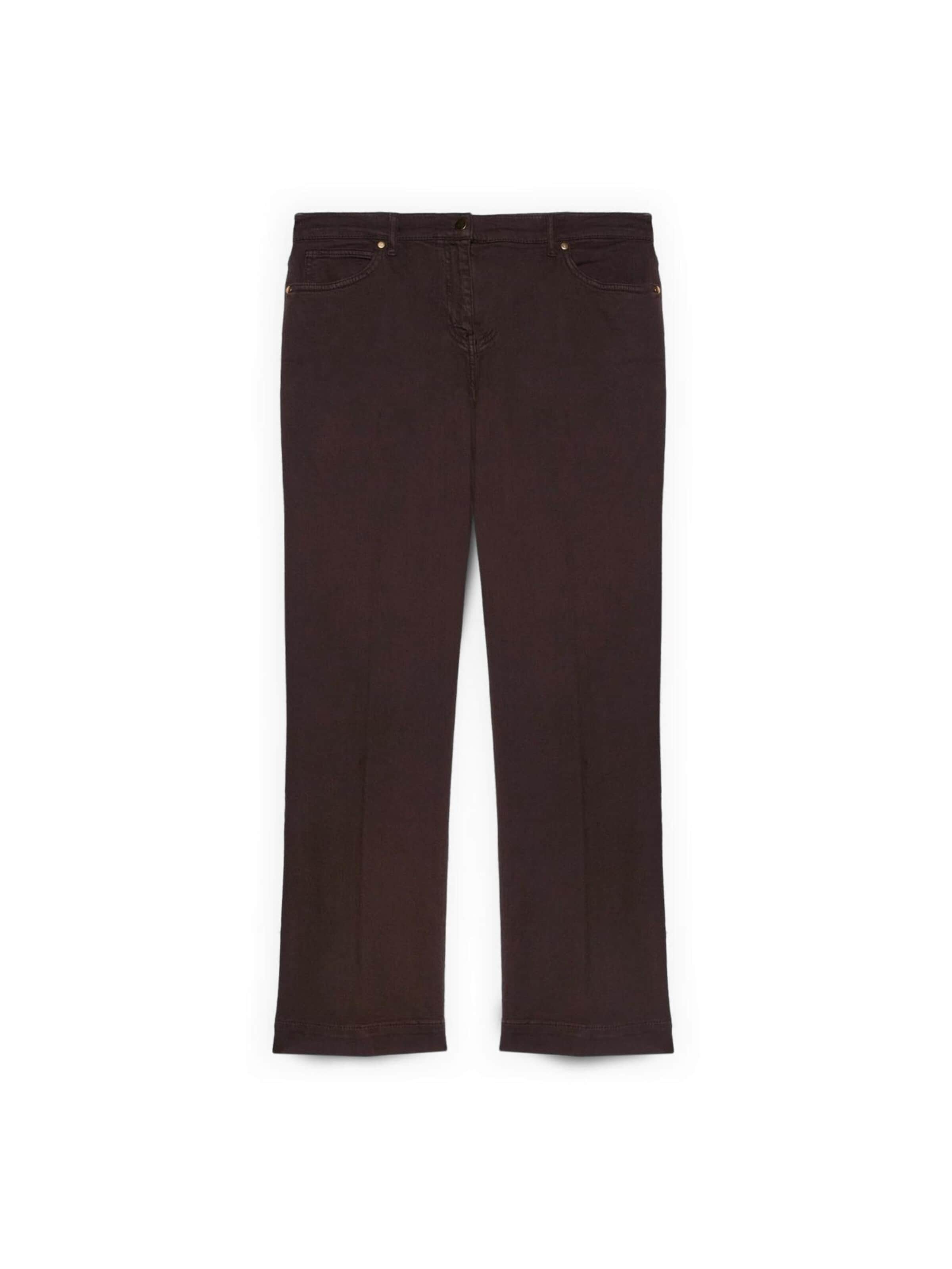 évasé Pantalon Fiorella Rubino en marron : devant