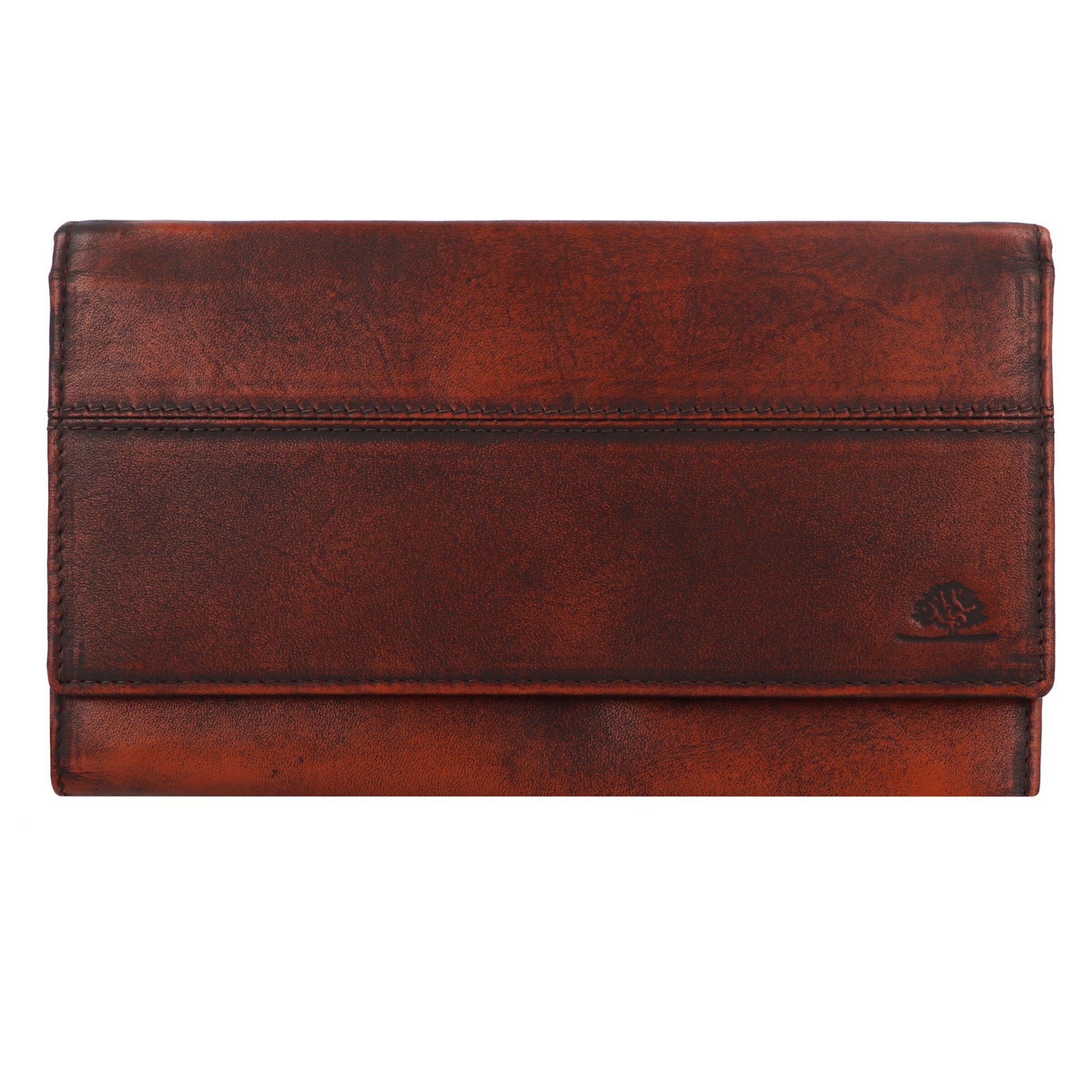 GREENBURRY Porte-monnaies 'Destressed' en cognac, Vue avec produit