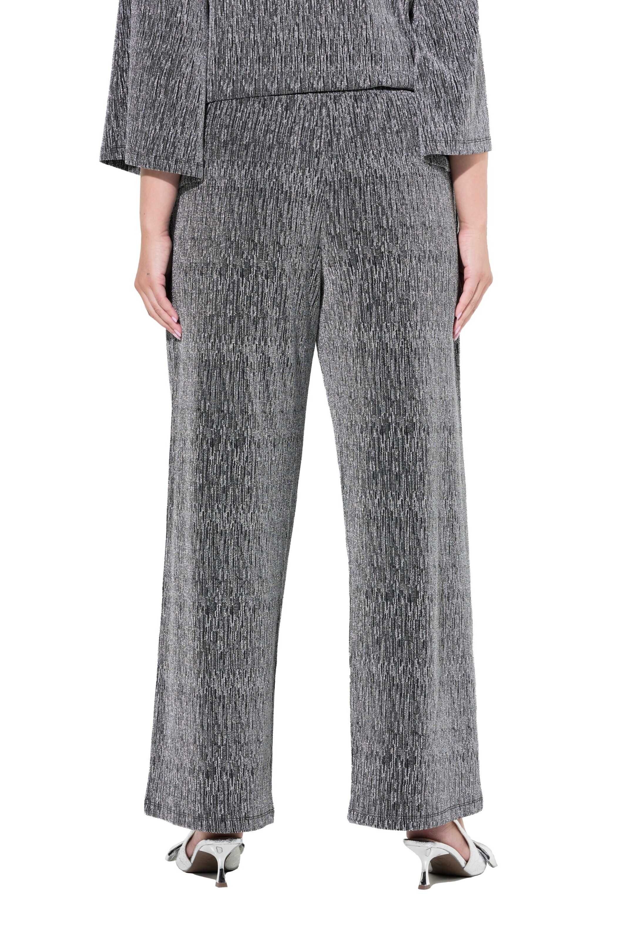 MIAMODA Wide leg Pants in Silver