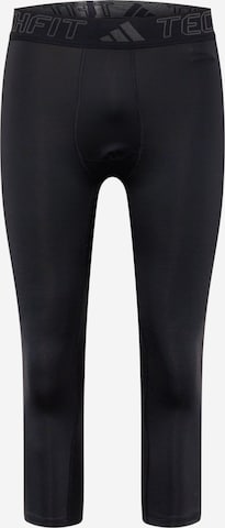 ADIDAS PERFORMANCE Skinny Športne hlače 'Techfit 3/4' | črna barva: sprednja stran