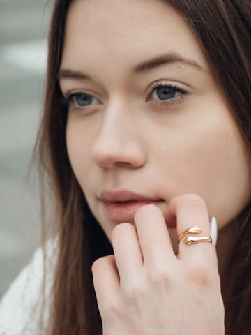 Vielring Ring 'Offener Umarmungsring Liebe' in Gold