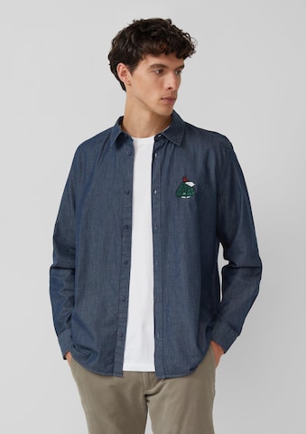 s.Oliver Regular Fit Hemd in Blau: Vorderseite