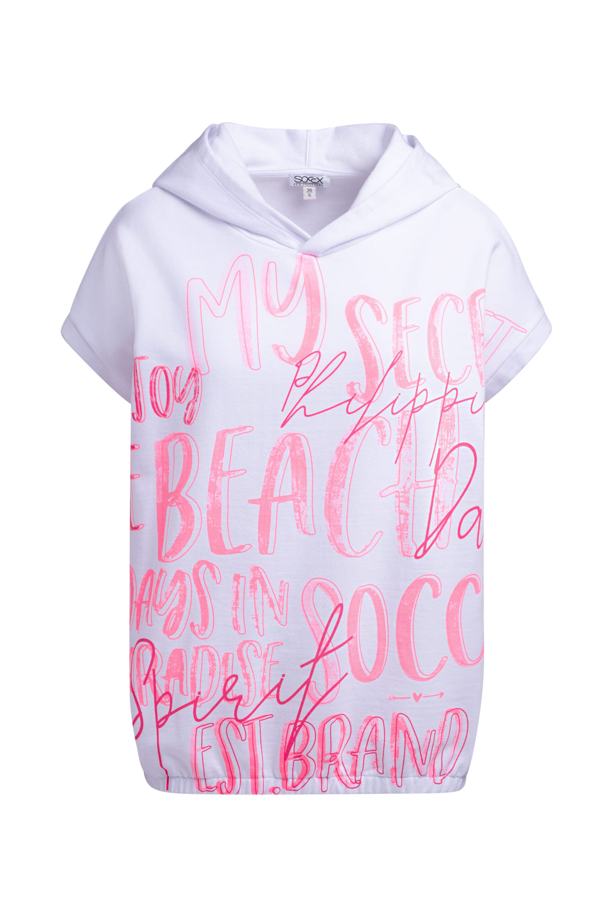 Soccx Hoodie mit All Over Print in Weiß: Vorderseite
