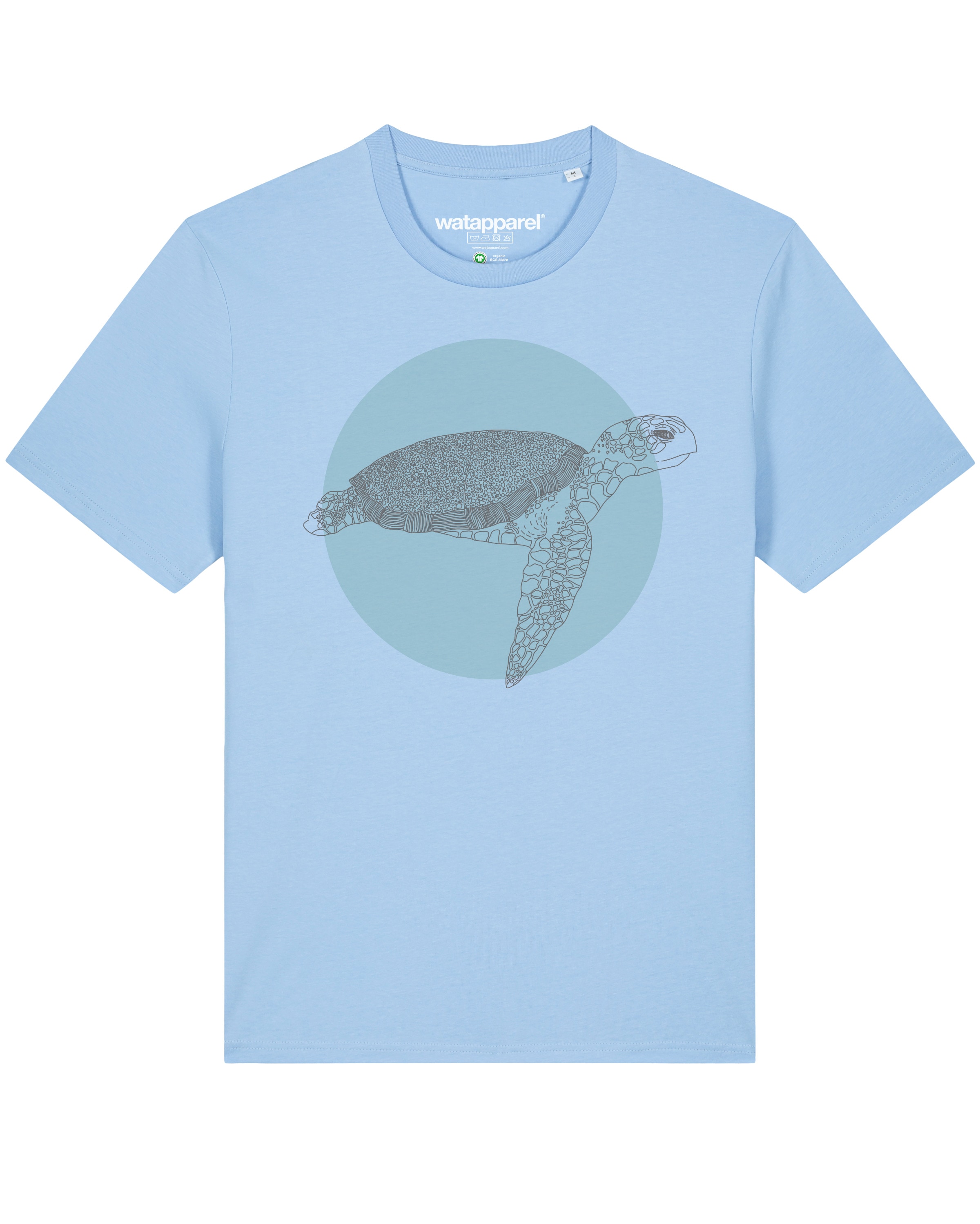 Maglietta ' Meeresschildkröte ' di Watapparel in blu: frontale