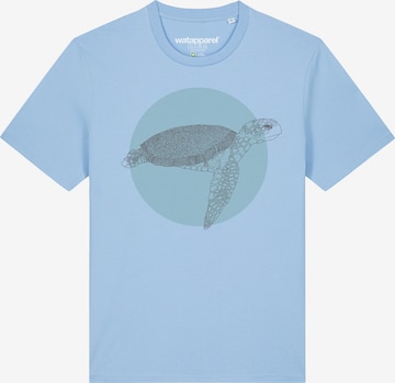 Maglietta ' Meeresschildkröte ' di Watapparel in blu: frontale