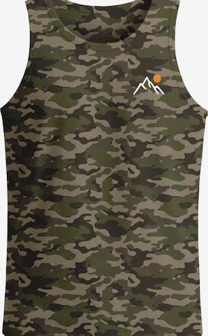 Neverless Shirt 'Mountain Sun' in Green: front