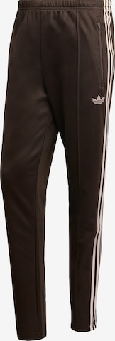 ADIDAS ORIGINALS Slimfit Hose 'Classic' in Braun: Vorderseite