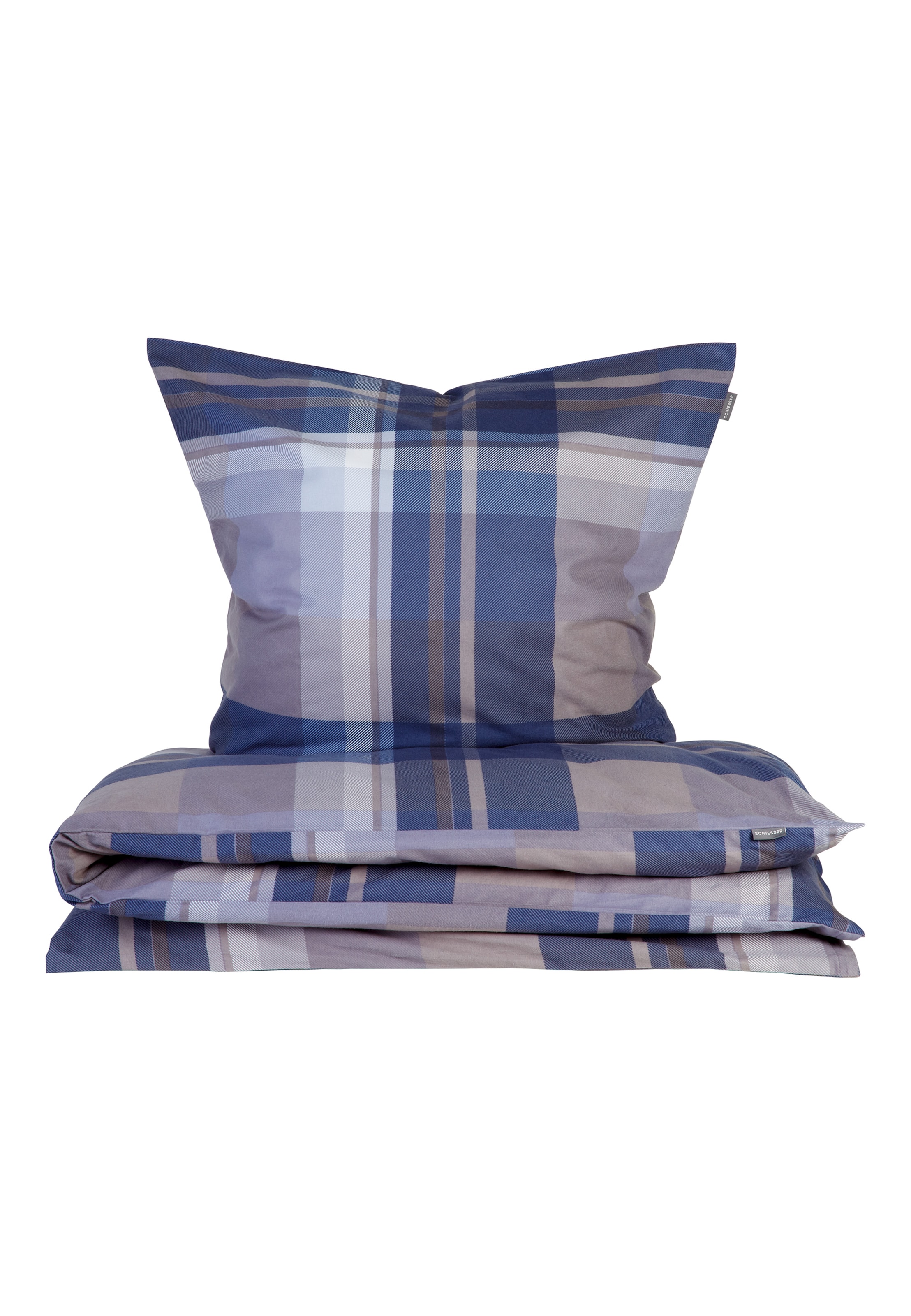 SCHIESSER Feinbiber Bettwäsche-Set 'Todd' in Braun: Vorderseite