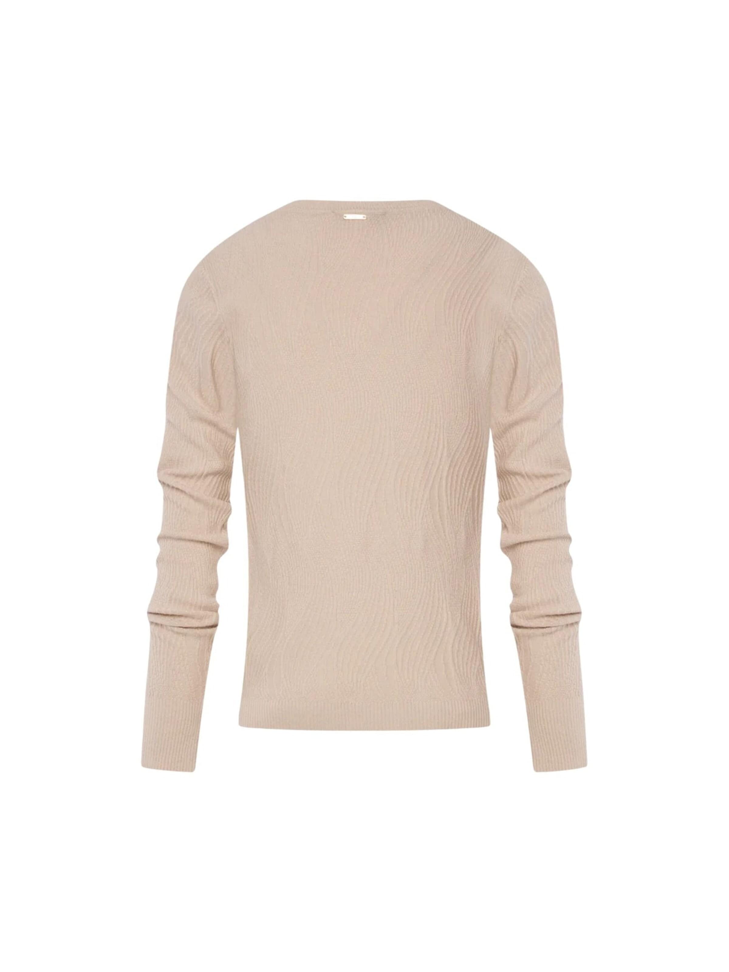 Fracomina Sweater 'Regular fit crew neck sweater' in Beige