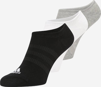ADIDAS SPORTSWEAR Chaussettes de sport 'Thin And Light No-Show ' en gris clair / gris chiné / noir / blanc, Vue avec produit