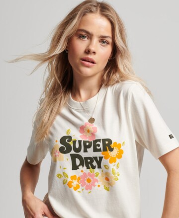 T-shirt Superdry en blanc : devant