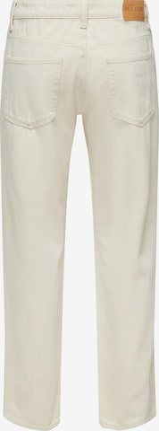 Only & Sons Loosefit Jeans 'Edge' in Beige