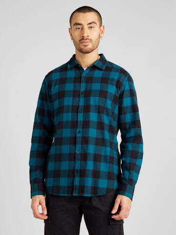 QS Regular fit Button Up Shirt in Blue: front