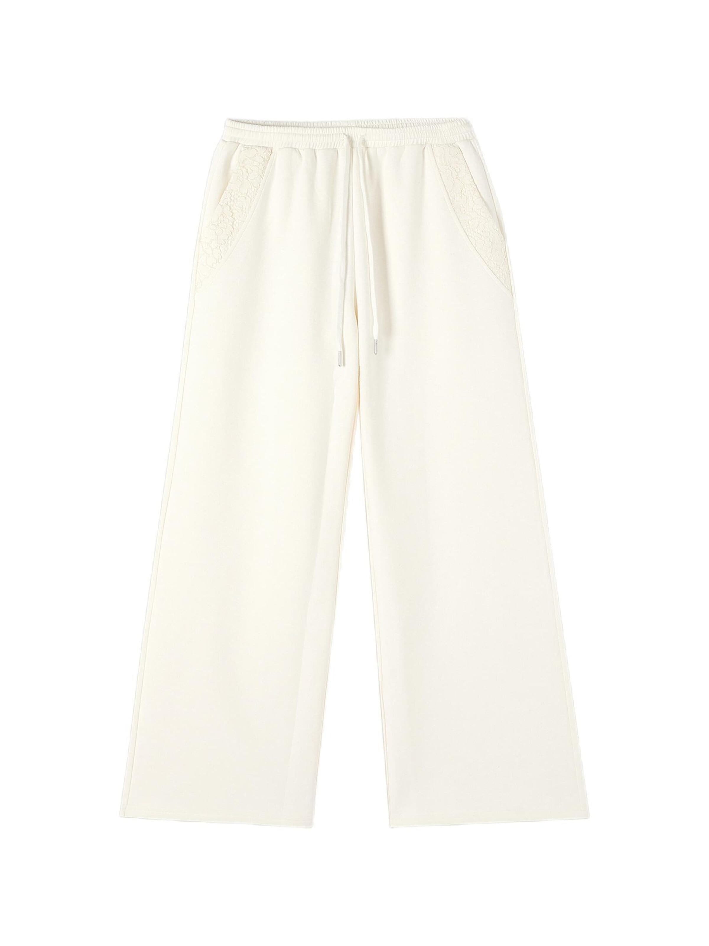 Loosefit Pantalon oltre en blanc : devant