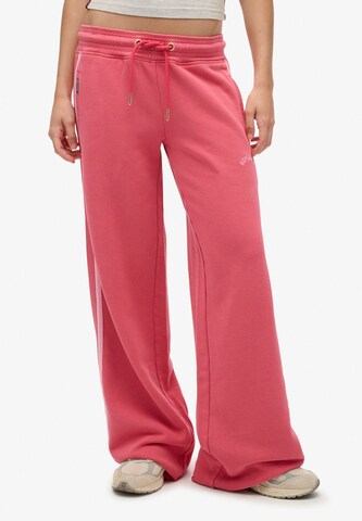 Loosefit Pantalon Superdry en rose : devant
