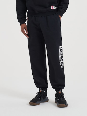Tapered Pantaloni de la AND1 pe negru: față