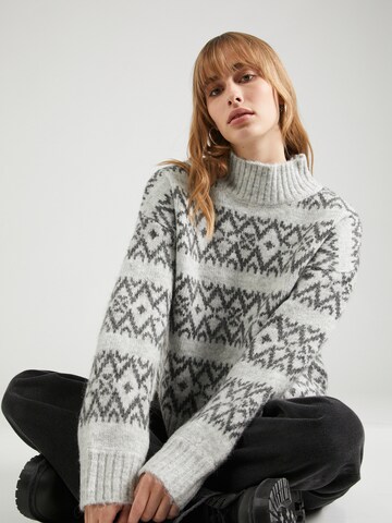 Lollys Laundry Pullover 'Mille' in Grau: Vorderseite