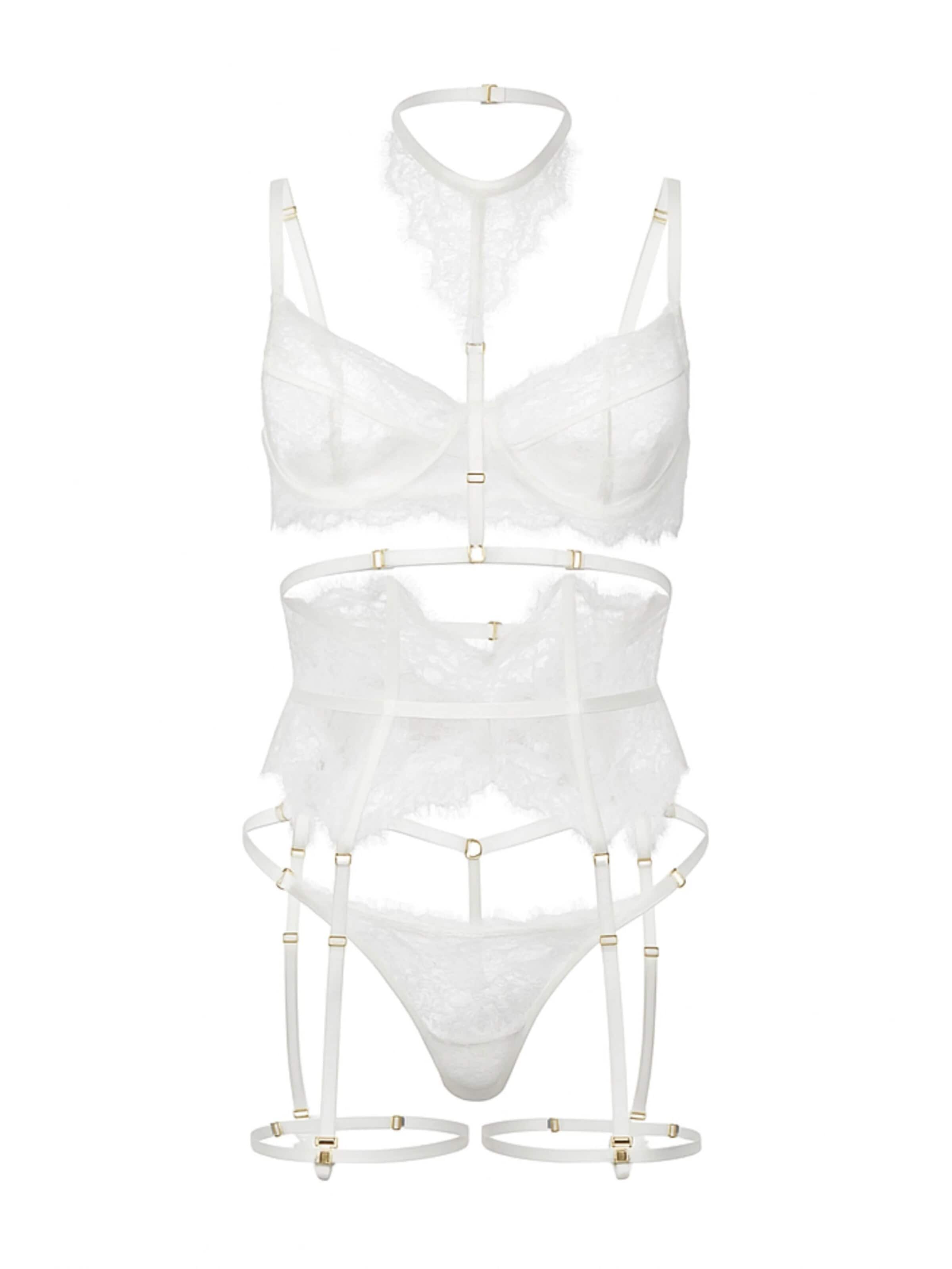 Orchibelle Underwear Sets in White: front