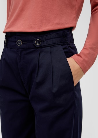 Wide leg Pantaloni con pieghe di s.Oliver in blu