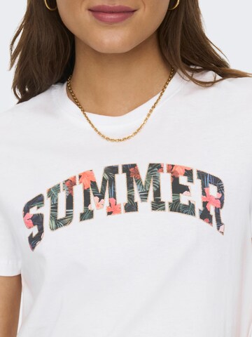 ONLY Shirt 'SUMMER' in White