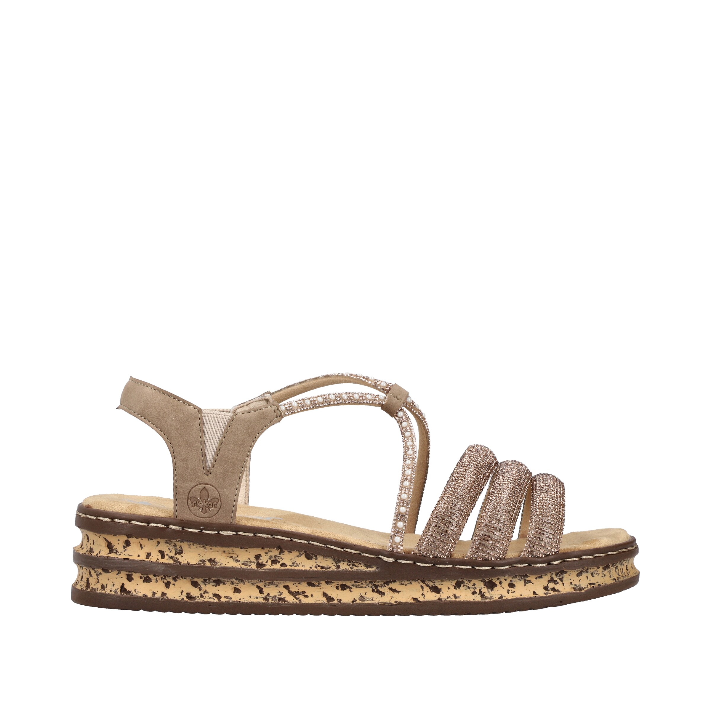 Rieker Strap Sandals '62977' in Brown
