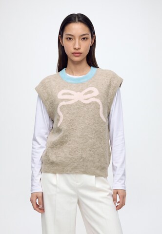 NÜMPH Sweater 'RIETTE' in Grey: front