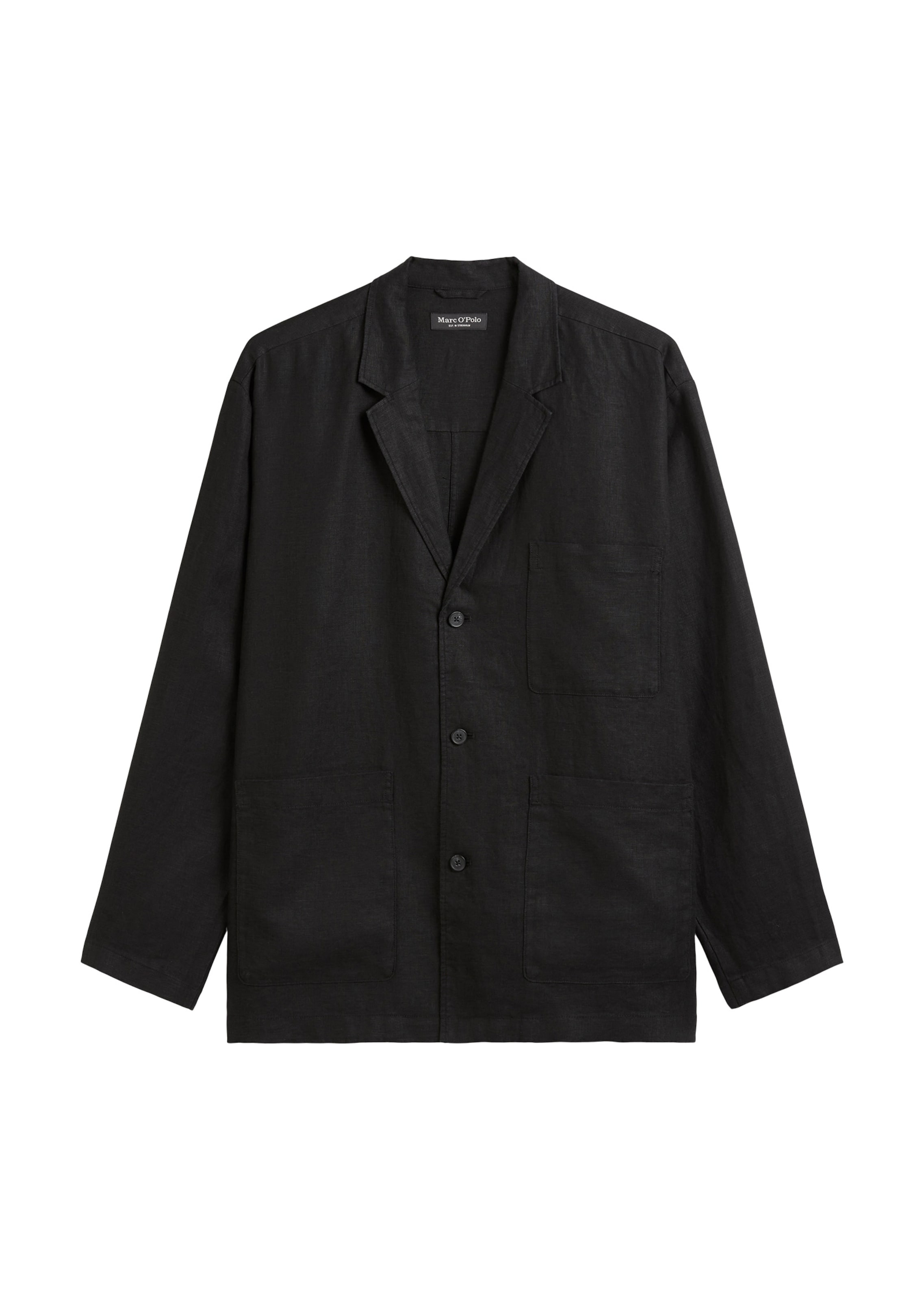 Coupe regular Veste de costume Marc O'Polo en noir : devant