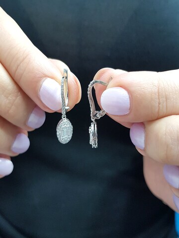 EinStein Diamant Earrings 'Creole' in Silver
