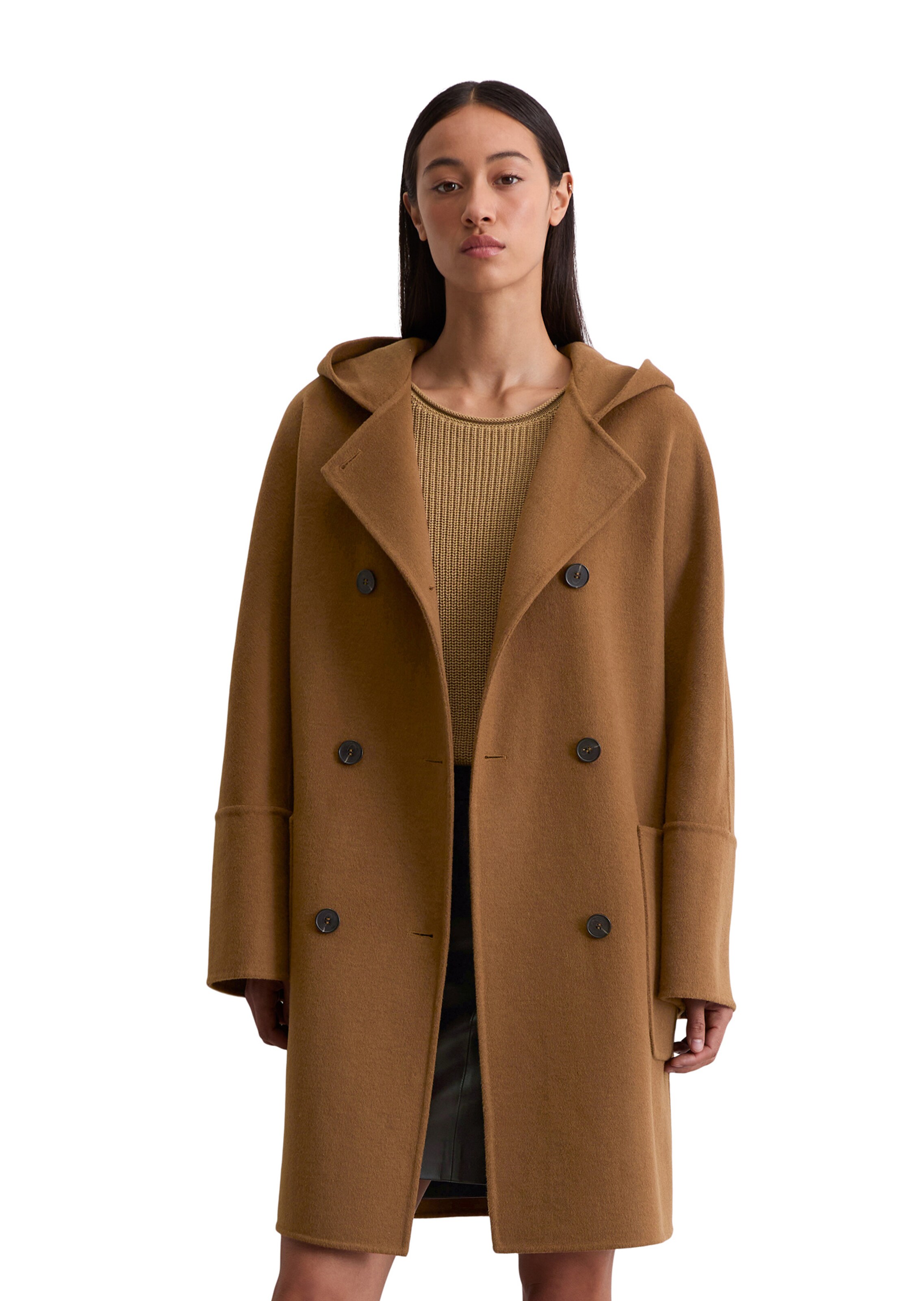 Marc O'Polo Between-seasons coat in Brown: front